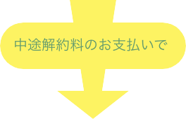 中途解約料のお支払いで